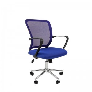 Офисное кресло Chairman 698 хром, TW-05 синий