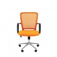 Офисное кресло CHAIRMAN 698 хром, ткань TW/сетчатый акрил, оранжевый