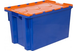 Пластиковый ящик сплошной 600х400х365, с крышкой Safe Pro